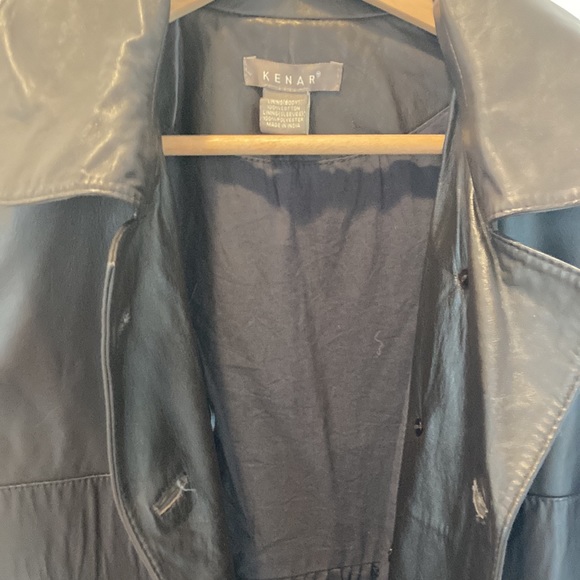 Kenar genuine leather jacket with cute peplum 10 chocolate brown - Picture 8 of 9